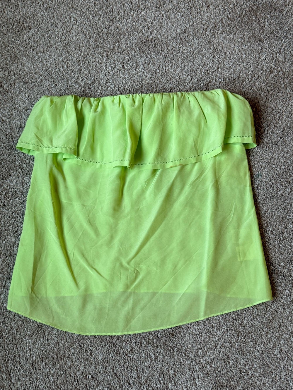 Lilly Pulitzer Neon Green Off-Shoulder Ruffle Camisole